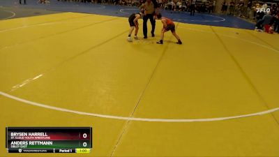 80 lbs Champ. Round 1 - Anders Rettmann, Sibley East vs Brysen Harrell, St. Cloud Youth Wrestling
