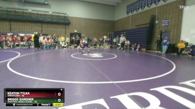 Exhibition 1 lbs Finals (2 Team) - Keaton Tylka, Wright/HEM vs Briggs Gardner, Saratoga Middle School