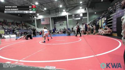 73-76 lbs Consi Of 8 #2 - Hunter Crow, Berryhill Wrestling Club vs Sloan Burnett, Tulsa Blue T Panthers