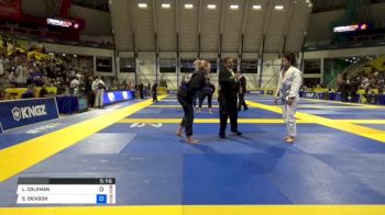 LYDIA COLEMAN vs SHAYNE DICKSON 2018 World IBJJF Jiu-Jitsu Championship