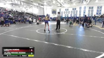105 lbs Champ. Round 3 - Valeria Miranda-Rodriguez, Canoga Park vs Carolina Moreno, Norwalk