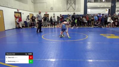 78 lbs Round Of 64 - Chase Secrist, Peters Township vs Jackson Mahoney, New England Gold