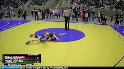 92 lbs Champ. Round 1 - Parker Lamphere, Cowboy Mat Club vs Dorian Valdovinos, Junior Comet Wrestling