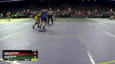 D3-215 lbs Quarterfinal - Elizin Rouse, Kingsford HS vs John Petersen, Hillsdale HS