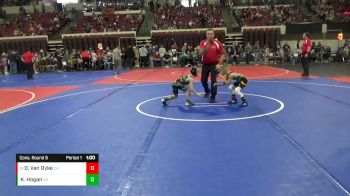 58 lbs Cons. Round 5 - Declan Van Dyke, CJI Hawks vs Kayden Hogan, Stillwater Gladiators