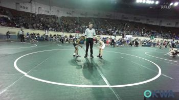 66 lbs Round Of 16 - Jace Maples, Cushing Tigers vs Paxtyn McGilbert, Midwest City Bombers