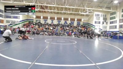 100 lbs Semifinal - Jianna Goodwin, Olympian vs Alexa Malinis, Monte Vista