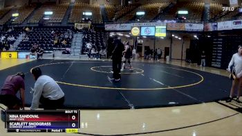 180 lbs Quarterfinal - Scarlett Snodgrass, Schreiner University vs Nina Sandoval, Minot State