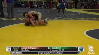 83 lbs Semifinal - Jack Baker, Livermore Elite WC vs Jacob Rodriguez, Iron Eagles