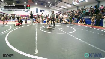 49 lbs Consi Of 8 #1 - Jameson Mantle, Wagoner Takedown Club vs Greyson Campbell, Victory Youth Wrestling