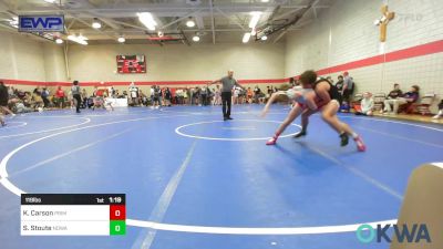 119 lbs Semifinal - Keggun Carson, PrimeTime Youth Wrestling vs Sage Stoute, NORTH DESOTO WRESTLING ACADEMY