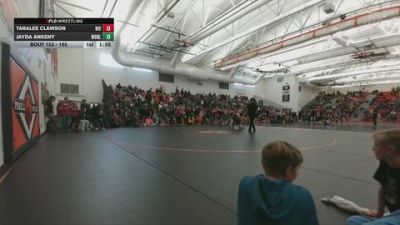 165 lbs Round 2 - Jayda Ankeny, Worland Middle School vs Taralee Clawson, Riverton Middle School