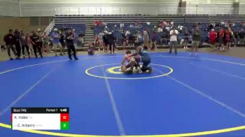 141 lbs Cons. Round 4 - Christian Arberry, Warren Wrestling Academy vs Kyson Yoder, Dekalb Barons