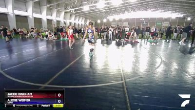 115 lbs Cons. Round 1 - Jackie Bingham, Wasatch Wrestling Club vs Alexie Weimer, Utah