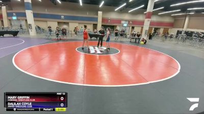 110 lbs 3rd Place Match - Mary Griffin, Cardinal Wrestling Club vs Dalilah Coyle, Amped Wrestling Club