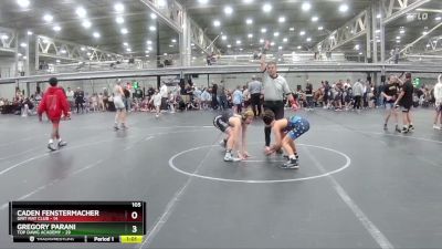 105 lbs Semis (4 Team) - Caden Fenstermacher, Grit Mat Club vs Gregory Parani, Top Dawg Academy