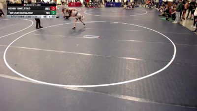 14U - 120 lbs Champ. Round 2 - Henry Shelstad, Iron Youth Wrestling Club vs Ryder Refsland, Pinnacle Wrestling Club
