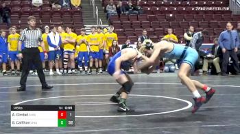 145 lbs Consolation - Adam Gimbel, Burrell Hs vs Gryphon Callihan, Chestnut Ridge Hs