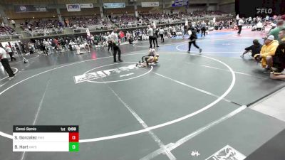 86 lbs Consolation - Sonny Gonzalez, Pikes Peak Warriors vs Braxton Hart, Hays Wrestling Club