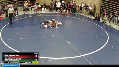 58 lbs Champ. Round 2 - Kayson Comerer, Green River Grapplers vs Mac Thornton, Wasatch WC