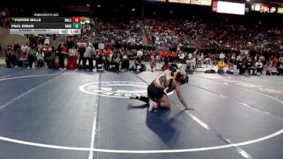 3A 138 lbs Champ. Round 1 - Paul Eiman, Hansen vs Porter Mills, Malad
