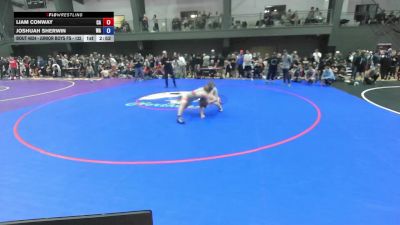 Junior Boys FS - 132 lbs Champ. Round 1 - Liam Conway, CA vs Joshuah Sherwin, WA