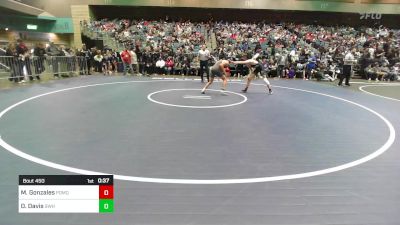 132 lbs Consi Of 64 #2 - Mark Gonzales, Pomona vs Dillan Davis, Sweet Home