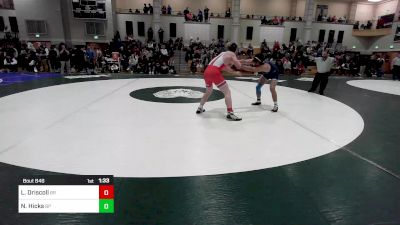 165 lbs Final - Luke Driscoll, Bridgewater-Raynham vs Nathan Hicks, Bristol-Plymouth