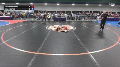100 lbs Round Of 16 - Taylor Keckler, PA vs Vina Nguyen, WA