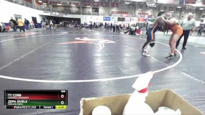 285 lbs Cons. Round 5 - Ty Cobb, Lourdes University vs Zeph Sivels, Midland (Neb.)