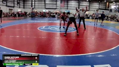 120 lbs Quarterfinals (8 Team) - Cam Massey, DARKHORSE WRESTLING CLUB vs Darin Witcher, FCA LYNCHBURG