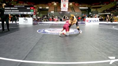 Junior Boys - 106 lbs Champ. Round 1 - Daniel Barajas, Downey High School Wrestling vs Roscoe Juachon