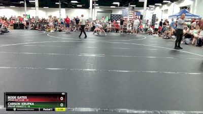 138 lbs Round 2 (6 Team) - Carson Krupka, Grease Monkey`s vs Bode Gates, Spear Mat Club