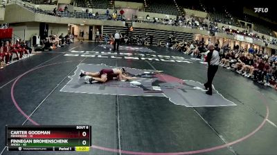 121 lbs Semis & 1st Wrestleback (8 Team) - Carter Goodman, Menomonie vs Finnegan Bromenschenkel, Anoka