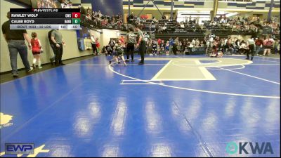 52 lbs 3rd Place - Rawley Wolf, Cowboy Wrestling Club vs Caleb Boyd, Harrah Little League Wrestling