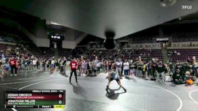 110 lbs Cons. Semi - Jonathan Miller, Bear Cave Wrestling Club vs Josiah Orozco, Pomona Wrestling Club Colorado