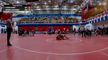 144 lbs Semifinal - Logan Haney, Crown Point vs Jeffrey Huyvaert, New Prairie