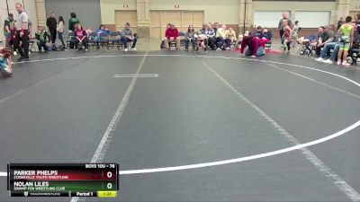 76 lbs Round 3 - Parker Phelps, Cookeville Youth Wrestling vs Nolan Liles, Swamp Fox Wrestling Club