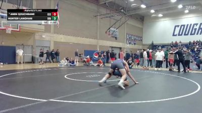 197 lbs Quarterfinal - Hunter Langham, Unattached vs Amin Qouchbane, Clackamas Community College