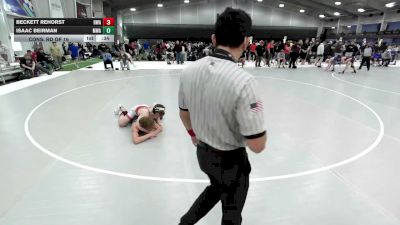 132 lbs Cons. Rd Of 16 - Beckett Rehorst, Heartland Wrestling Academy vs Isaac Beirman, Moen Wrestling Academy
