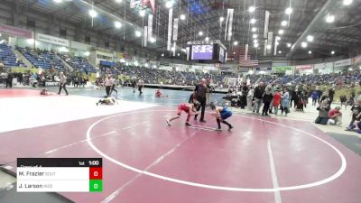 85 lbs Consi Of 4 - Mathew Frazier, Southwest Hammers vs Jack Larson, Independent