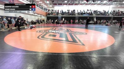 110 lbs Semifinal - Harper Golden, Platte County vs Zoiee Ward, Nixa Wrestling
