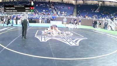 Girls-190 lbs Champ. Round 1 - Analize Tapia, Lowell (Girls) vs Lilly Little, Cass City (Girls)