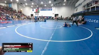 95 lbs Champ. Round 1 - Tanner Fullenwider, Twin Spruce Jr High vs Dominick Urdiales, Gering Middle School