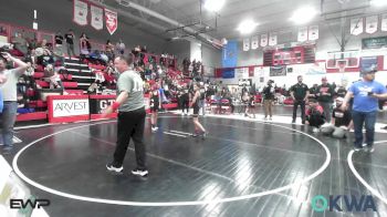 70-73 lbs Rr Rnd 3 - Layla McClain, Verdigris Youth Wrestling vs Gunner Kirk, Grove Takedown Club