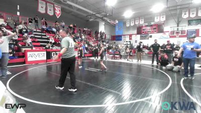 70-73 lbs Rr Rnd 3 - Layla McClain, Verdigris Youth Wrestling vs Gunner Kirk, Grove Takedown Club