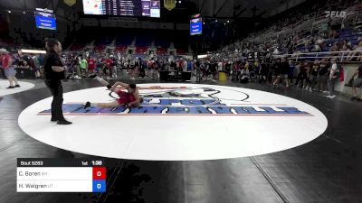 132 lbs Rnd Of 128 - Cannon Boren, WY vs Harvey Walgren, UT