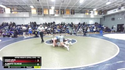 175 lbs Champ. Round 2 - Julio Leija, Trabuco Hills vs Alberto Olague, LB Poly