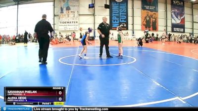 70 lbs Rd# 10- 12:45pm Saturday - Savannah Phelan, Lady Rangers vs Alexa Hegg, Maryland Gold