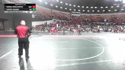 60 lbs 5th Place Match - Jemma Smallwood, Marshfield vs Hattie Yeager, Cadott